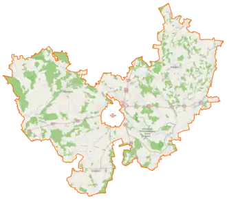 Ломжинский повет на карте