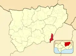 Расположение муниципалитета Посо-Алькон на карте провинции