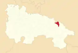 Расположение муниципалитета на карте провинции