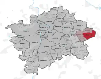 Прага 21 (Уезд-над-Леси) на карте