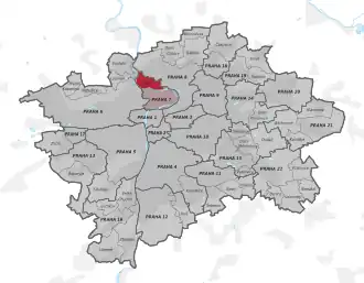 Прага-Троя на карте