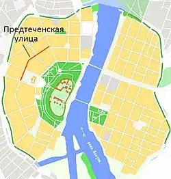 На карте города