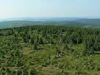 Вид с вершины Йизеры на юго-восток