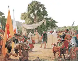 Первая месса на территории Чили.