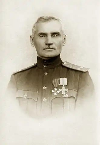 Генерал-майор Присовский в конце 1920-х годов, в эмиграции в Каннах.