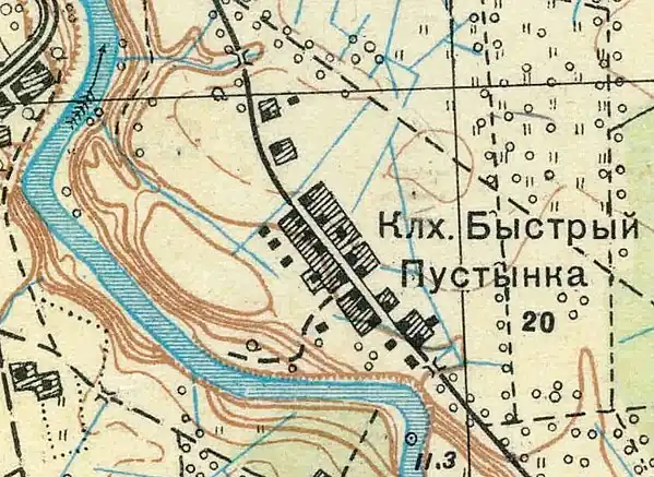 План деревни Пустынка. 1931 год