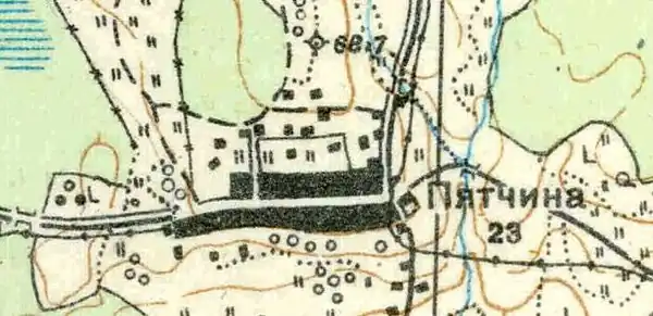 План деревни Пятчино. 1930 год