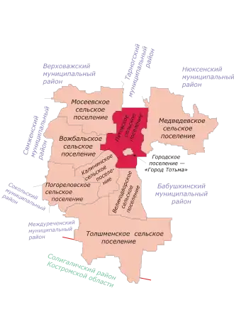 Муниципальное образование «Пятовское» на карте