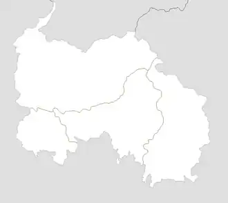 Юго-Осетинская автономная область на карте