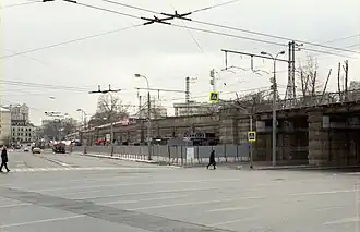 Первый путепровод незадолго до сноса