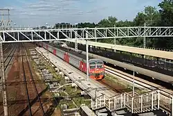 Построенная боковая и реконструируемая островная платформы, 2018 г.