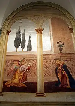 Рафаэллино дель Гарбо. Благовещение. 1520. Фреска