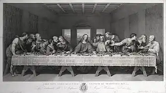 Тайная вечеря. По оригиналу Леонардо да Винчи. Между 1768 и 1833. Гравюра резцом на меди