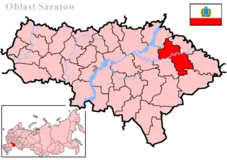 Пугачёвский район на карте