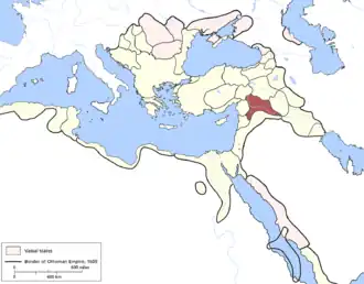 Эялет Ракка в 1609 году.