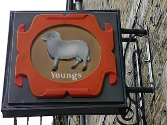 Вывеска пивоварни Ram в Уондсуэрте, Лондон