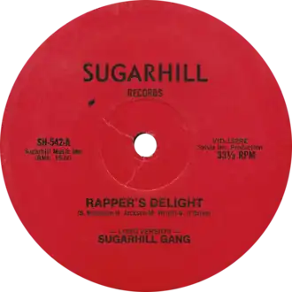 Обложка сингла The Sugarhill Gang «Rapper’s Delight» ()