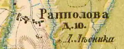 План деревни Рапполово. 1885 год.