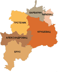 Расинский округ на карте