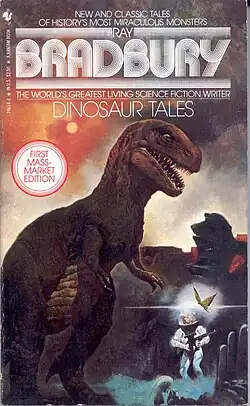 Обложка первого издания сборника шести рассказов Рэя Бредбери Dinosaur Tales[англ.], 1984 г.