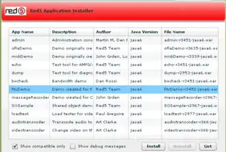 Скриншот программы Red5