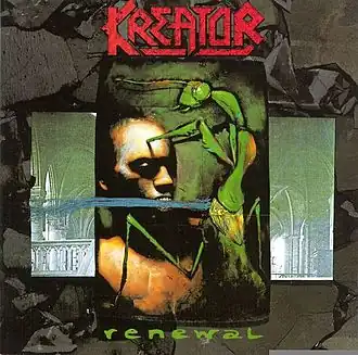 Обложка альбома Kreator «Renewal» (1992)