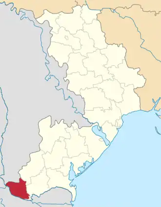 Ренийский район на карте