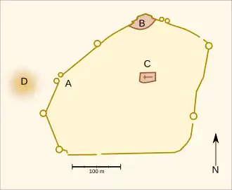 Карта Ренна в период осады

A. Ворота Морделес

B. Старый замок

C. Собор

D. Базилика Святого Спасителя