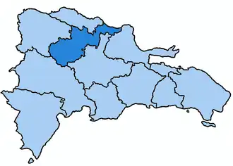 Расположение архиепархии Сантьяго-де-лос-Кабальероса