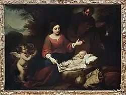 Бартоломе Эстебан Мурильо. «Отдых на  пути в Египет» (копия)