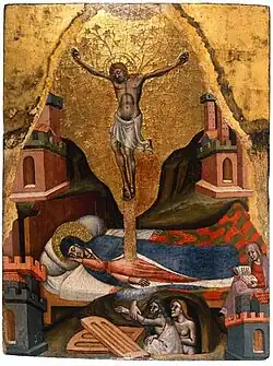 Сон Марии. 1365. Дерево, темпера, золочение. Лондонская национальная галерея