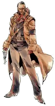 Концепт-арт Револьвера Оцелота для игры Metal Gear Solid (1998 год). Художник Ёдзи Синкава.