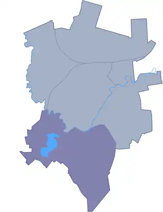 Южный район на карте Резекне