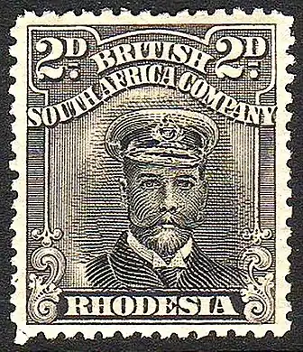 1913: Георг V в форме адмирала[англ.]; с дополнительной надписью «Rhodesia[англ.]» (Mi #123; Yt #42; SG #219)