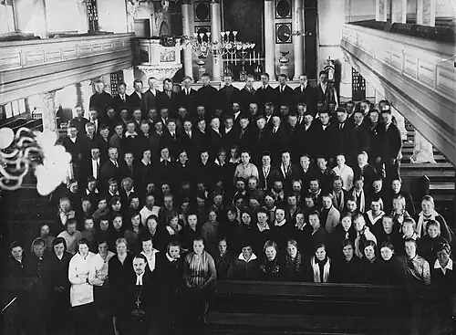 С. Я. Лауриккала на конфирмации в церкви Святой Марии. Ленинград. 1933 год