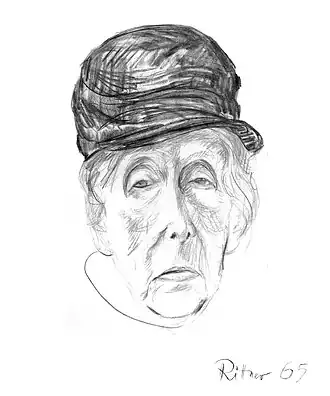 Аннета Кольб,рисунок Гюнтера Ритнера