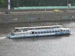 Теплоход «Н. Островский», на Днепре близ Киева.