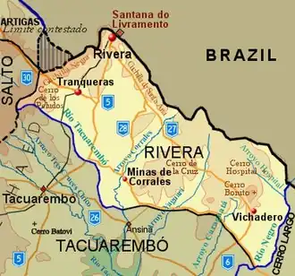 Ривера на карте