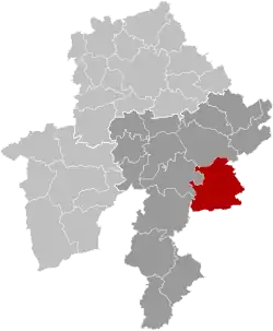 Расположение муниципалитета на карте провинции