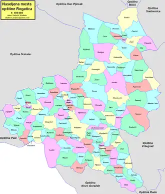 Община Рогатица на карте
