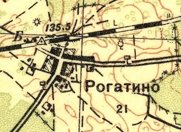 План деревни Рогатино. 1930 год