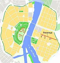 На карте города