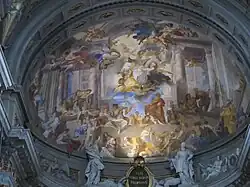 А. Поццо. Роспись конхи главного алтаря. 1685-1688