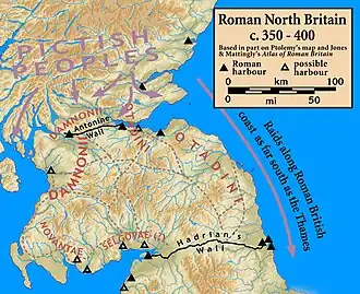 Север Римской Британии, 350–400 гг.