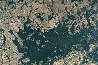 Долина Роспуды из космоса.