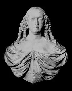 Бюст королевы Людовики Марии. 1651. Мрамор. Национальный музей Швеции, Стокгольм