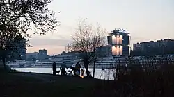 Ростовский речной вокзал ночью