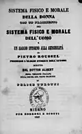 Système physique et moral de la femme, первое итальянское издание, 1853