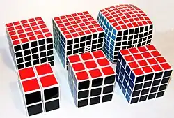Кубики 2×2, 3×3, 4×4, 5×5, 6×6, 7×7