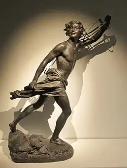 М. Чижов. "Киевлянин с уздечкой, пробегающий через лагерь печенегов". 1865